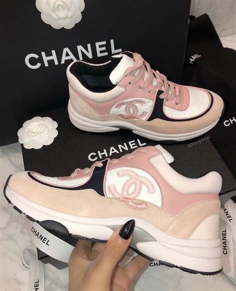 chanel pink shoes heels|Chanel sneakers pink inside.